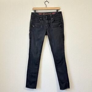 ROCK by ROCK REVIVAL Suze Skinny Jeans Black Low Rise Goth Grunge